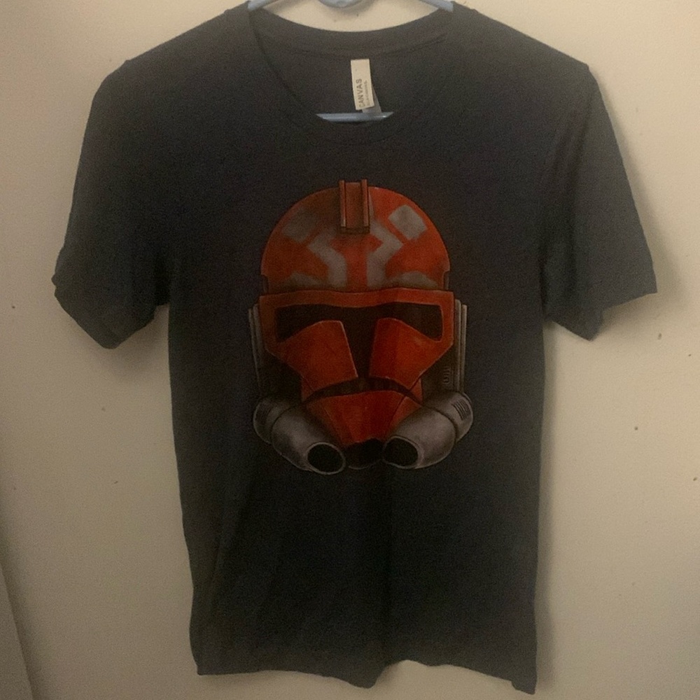 Super Dope Bobba Fett Star Wars Bella Canvas 52/48 Cotton Blend Grey Tshirt SZ S
